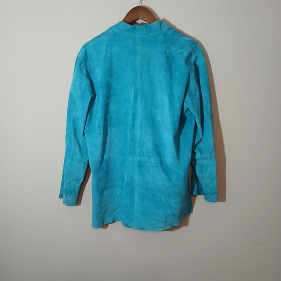 Brandon Thomas Leather Suede Western Jacket Rustic Blue Men's Size Medium - Picture 7 of 10